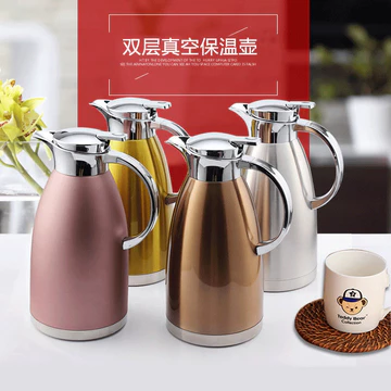 Ấm đun nước cách nhiệt Hộ gia đình Thép không gỉ 304 Bình giữ nhiệt công suất lớn Nhiệt kế châu Âu Bình giữ nhiệt chân không Bình giữ nhiệt ô tô