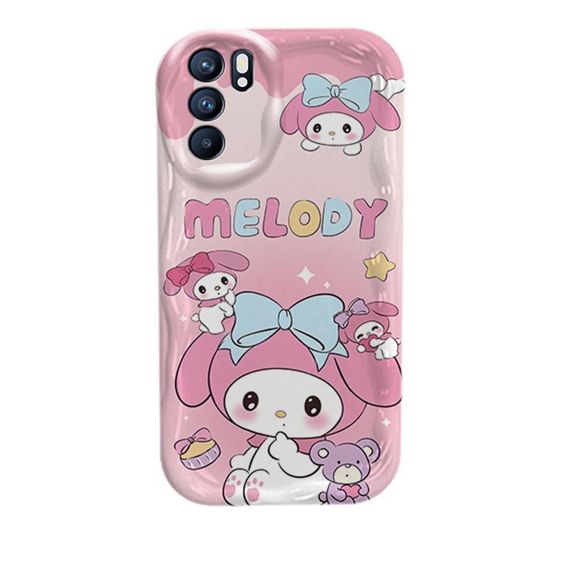 Ốp Silicon Hoạt Hình Cho OPPO A16 A16S A16K 3D Girls Soft TPU Sanrio My Melody Vỏ Điện Thoại Chống Sốc