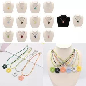 Vòng cổ boho đính hạt gạo, phong cách Hawaii cho mùa hè bãi biển