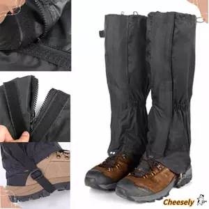 Cắm Trại Gaiters Thoáng Khí Màu Đen, Chống Thấm Nước Cho Đi Bộ Và Leo Núi