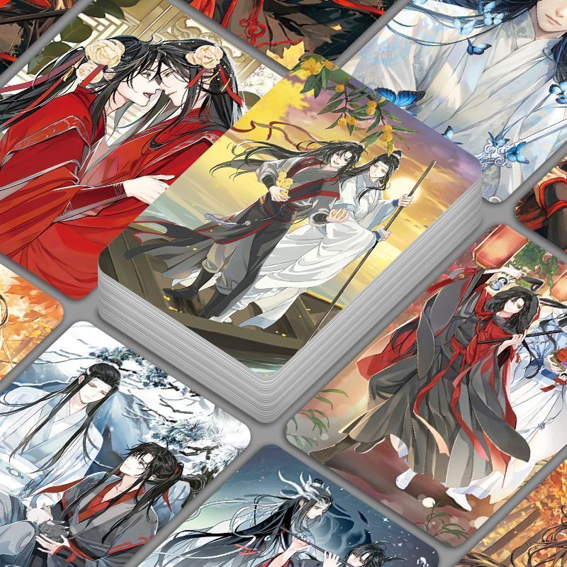 Bộ thẻ ảnh MOMO 55 mảnh MDZS - Wei Wuxian & Lan Wangji Mini Photocard 3 Inch Người sáng lập Diabolism Grandmaster của Demonic Cultivation Merch