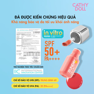 Son Dưỡng Chống Nắng Cathy Doll Sunday Lip Oil SPF50+ PA++++ Giúp Đôi Môi Luôn Rạng Rỡ 3.5g
