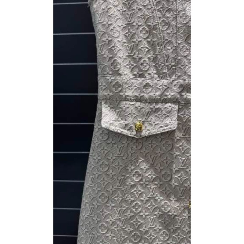 Váy thắt lưng Jacquard cổ tròn mới dành cho nữ