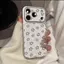 Hoa xanh in đầy phù hợp với ốp lưng iPhone16 dễ thương xr chống sốc mới nhất iPhone17pro