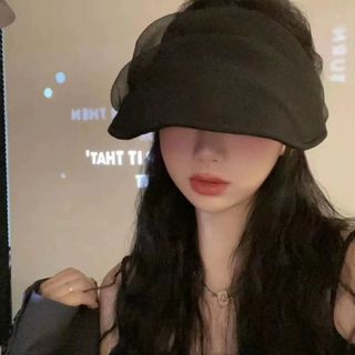 [Sản phẩm phúc lợi] Mũ chống nắng ren Organza giải trí ngoài trời mùa hè Prince Wen Cùng phong cách Mũ chống nắng phù hợp