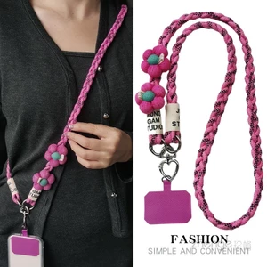 Siêu Đẹp Cross-Body Dây Điện Thoại Di Động Có Thể Lưng Dài ins Niche Tinh Tế Cao Cấp Đuôi Ngựa Bện Mạnh Mẽ Bền