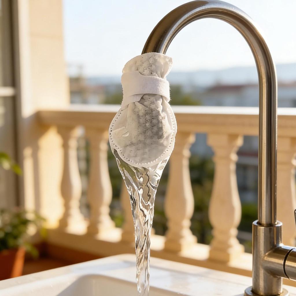 30 Chiếc Vòi Nước Di Động Chống Bắn Tạp Chất Rỉ Sét Túi Lọc Có Dây Buộc- Nhà Bếp Dày Vòi Phòng Tắm Túi Lọc
