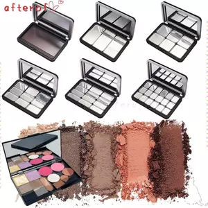 Bảng phấn mắt AFTEROF DIY, Hộp mỹ phẩm DIY màu đen mờ rỗng, Trận đấu sáng tạo của Oneself ABS Bảng trang điểm từ tính đa lưới Công cụ trang điểm DIY