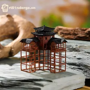 Ge Trung Quốc Inn Tượng Mô Hình Xây Dựng Cổ Thu Nhỏ Nhật Bản Pavilion Trang Trí Thu Nhỏ Vườn Thiền Bể Cá Cảnh Đồ Trang Trí n