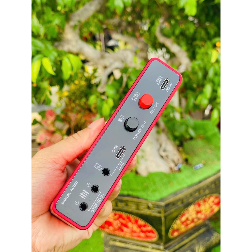 M3-Box Sound Card 24 Bit Dành Cho Hát Live Sử Dụng Chất Lượng Âm Thanh Tốt Thu Âm Livestream Chơi Game Karaoke Online