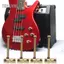 toyuvn Mingzhe Đàn Guitar Điện Bass Cầu Yên Ngựa Thay Thế Kim Loại Bóng Phụ Kiện Nhạc Cụ Cho Người Chơi Guitar (Đen)
