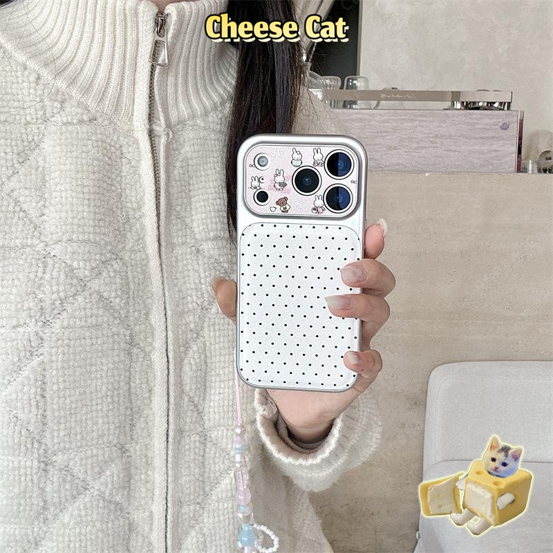trở thành 17 Pro Max Thỏ Phong Cách Hàn Quốc Miff Ốp lưng iPhone bằng da cho iPhone 14 15 16 11 12 13 Pro Max XR Xs Max