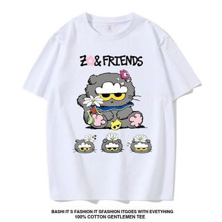 Áo Thun Nam Nữ Tay Ngắn Phong Cách Graffiti & Hoa Daisy - Cặp Đôi Thời Trang
