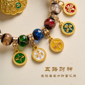 Phong Cách Tây Tạng Thangka Xám Glaze Xe Treo Vàng Cai Abacus Đa Phương Pháp Năm Chiều Cai Nội Thất Ô Tô Mặt Dây Chuyền Quốc Gia 26.4.17