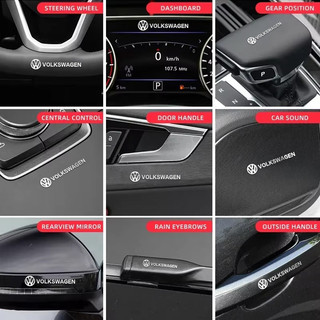 3D Xe Ô Tô Kim Loại Sáng Tạo Miếng Dán Chống Thấm Nước Chống Bụi Bẩn Cho Volkswagen VW Rline Amarok T5 Phaeton Tiguan T-Cross