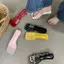 TT Phong Cách Hàn Quốc Đầu Vuông Flip-Flops Nữ Mùa Hè 2026 Phong Cách Mới Chấm Bi Da Báo In Gót Dày Dép Trong Suốt Dép