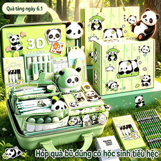 Set quà tặng 1/6 cho bé bộ văn phòng phẩm đồ dùng học tập dễ thương hộp quà hoạt hình trọn bộ tiện