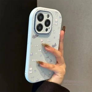 Ốp Điện Thoại Bule Bow Puppy Dễ Thương Cho iPhone 17 16 15 14 13 12 11 Pro Max X XS XR 7 8 Plus SE2020