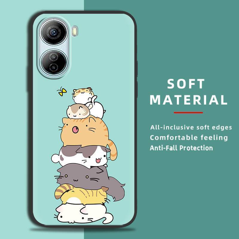 Ốp lưng silicon mềm TPU dễ thương họa tiết hoạt hình cho ZTE Libero 5G IV / Nubia Ivy, bảo vệ chống sốc, chống bụi
