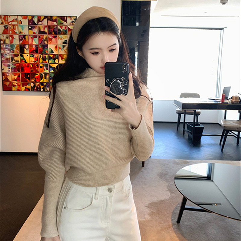 SUXI Áo len cổ Mock Neck phong cách Hàn Quốc giản dị dành cho nữ 251220