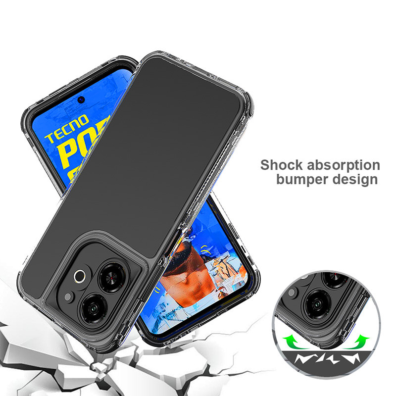 Dành Cho Infinix Smart 9 8 7 10 X6532 X6525 X6525D X6525B X6515 X6725 Ốp Lưng Trong Suốt Ốp Lưng Khung Trước Acrylic Silicon Cứng Chống Sốc