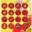 50 sticker, miếng dán TẾT hình tròn, tem niêm phong bao bì quà tặng,CHÚC MỪNG NĂM MỚI