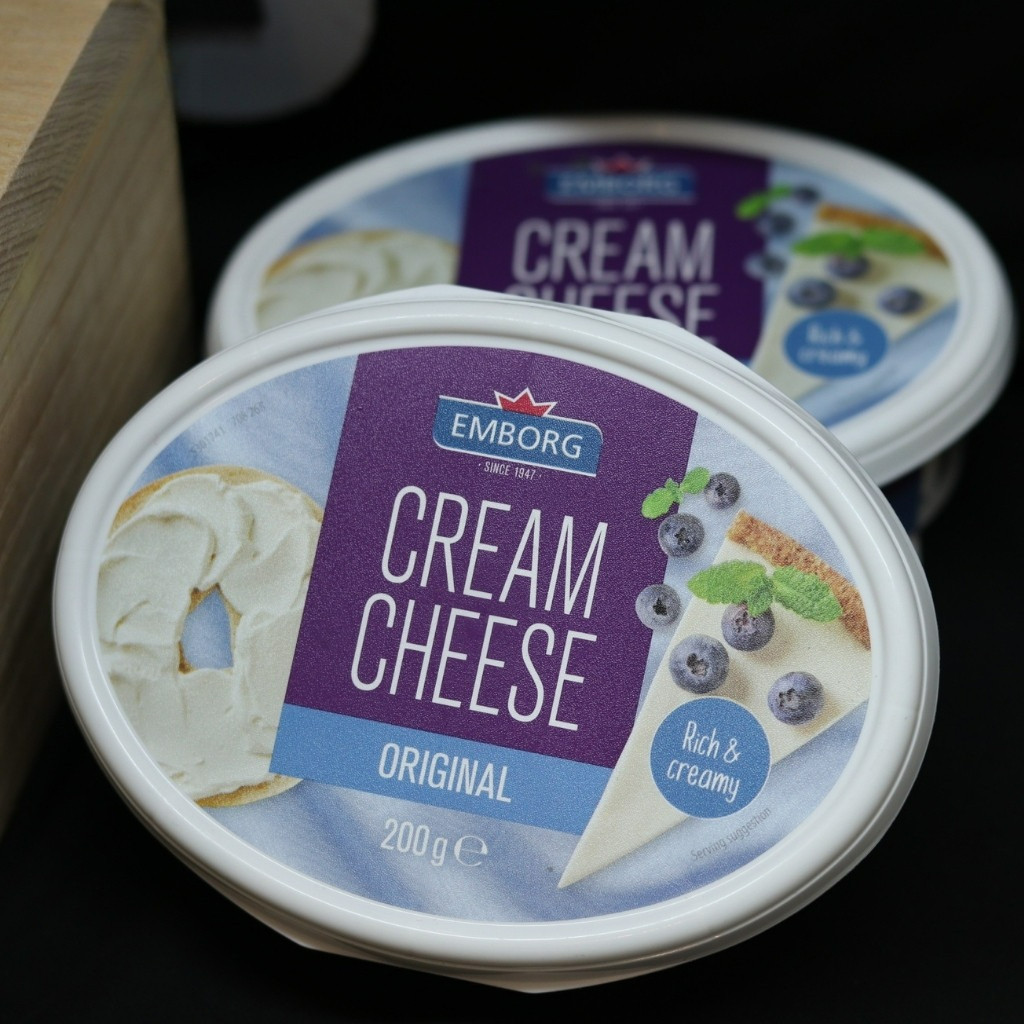 Phô Mai Kem Cream Cheese Emborg 200g, Nhập Khẩu Đan Mạch, Hương Vị Béo Nhẹ Dễ Ăn Không Ngấy