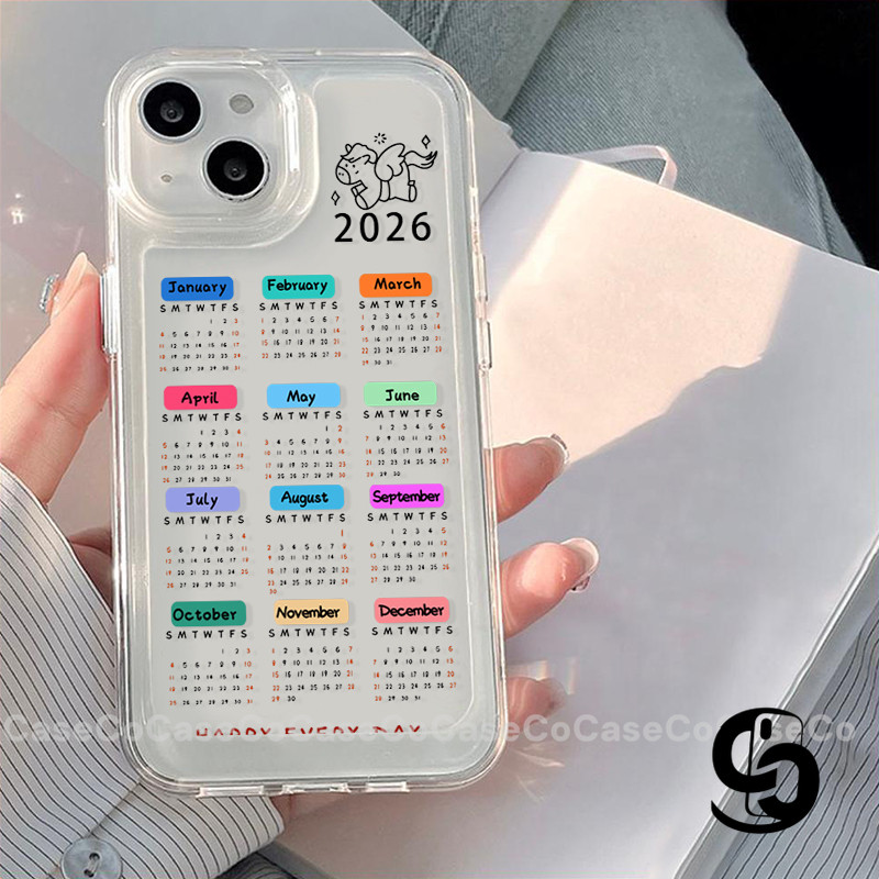 Cho Samsung A17 A16 A21S A03S A05S A10S A06 A07 A04 A05 A51 A20 A33 A11 A12 A14 A15 Ốp điện thoại lịch năm Ngựa 2026