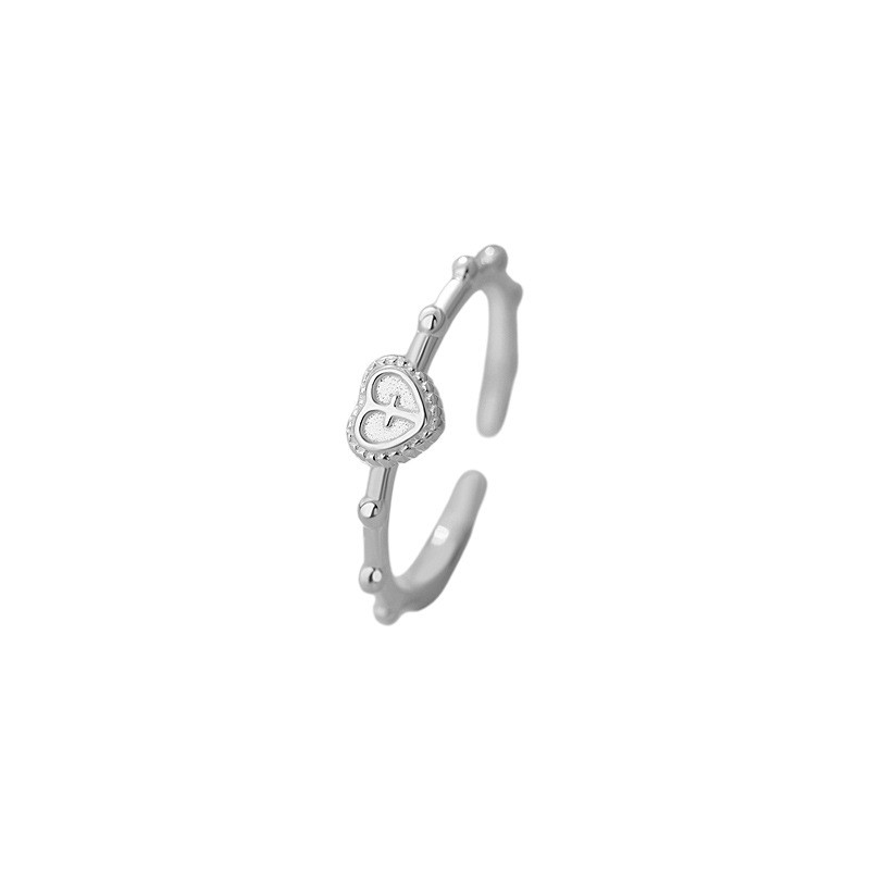 Nhẫn trái tim đơn giản bạc S925