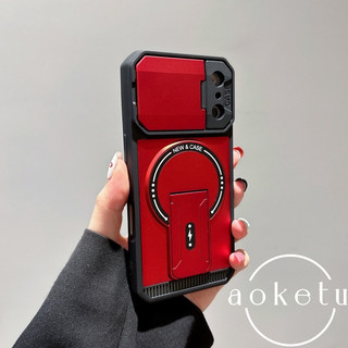 Mech chống rơi ba trong một khung thích hợp cho vỏ điện thoại từ tính 17 Apple 16 Promax 15 / 14 / 13 bao gồm tất cả vỏ cứng silicon