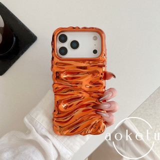 Màu trơn xếp ly mạ điện đơn giản phù hợp cho iPhone 17 Promax 3D Apple 16 Pro / 15 / 14 / 13 Vỏ mềm silicon chống rơi bao gồm tất cả