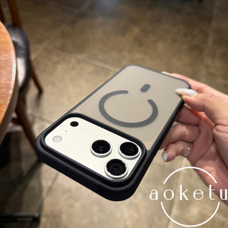 Ốp điện thoại Apple 17 mới có lực hút từ tính và kết cấu mờ cho iPhone 16, cảm giác cao cấp với 15 promax Vỏ bảo vệ đơn giản bán trong suốt chống rơi