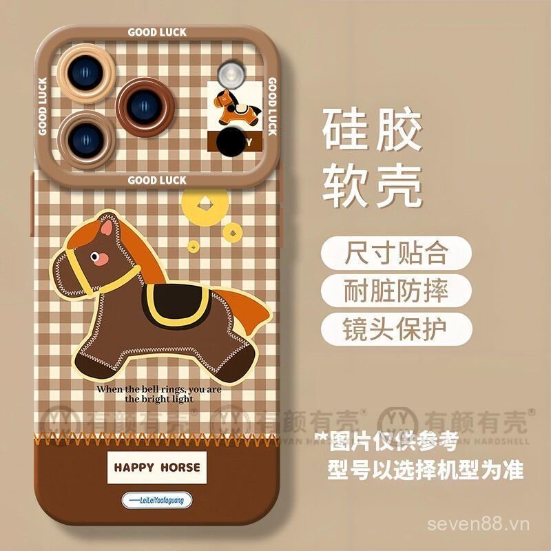 Ốp Điện Thoại Thích Hợp Cho iPhone 11 12 13 14 15 16 17 Pro max Plus Air Bow Pony Vỏ Bảo Vệ Chống Sốc Bao Gồm Tất Cả GNNV