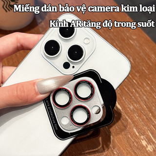 Miếng dán camera AR cao cấp chống chói, viền kim loại liền khối cho iPhone 17 16 15 14 13 Pro Max 17 Air 13 mini