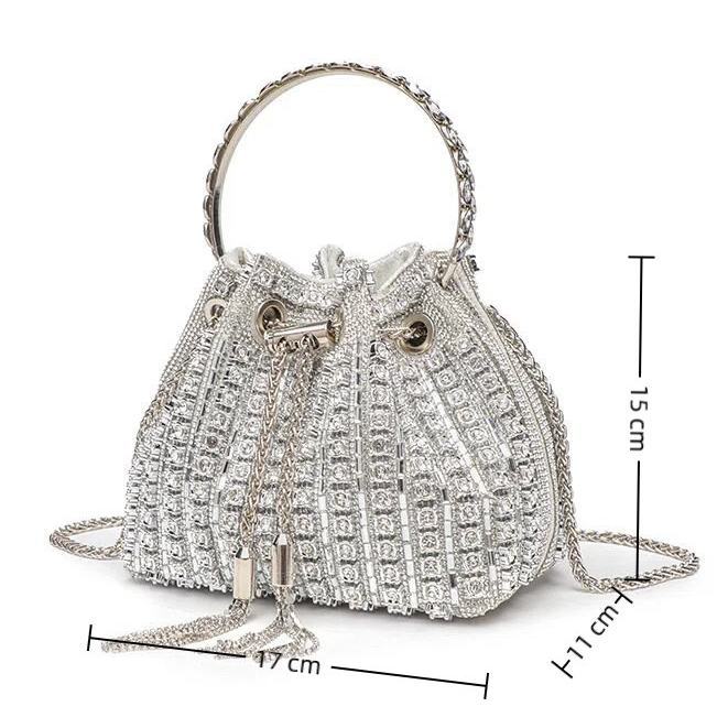ANCO  Túi xách nữ Túi đựng đầy đủ kim cương Tassel Bữa tối 2026 Mới sang trọng xô xách tay chuỗi đơn giản cho phụ nữ thời trang