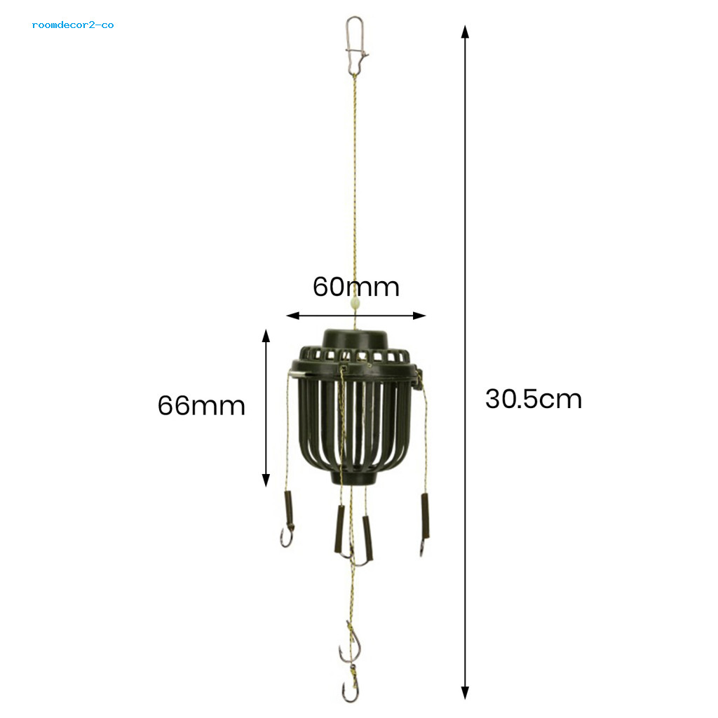 Móc câu cá di động chất liệu ABS với lồng mồi cá chép và chống rối dây - Phù hợp cho các chuyến câu cá và cắm trại
