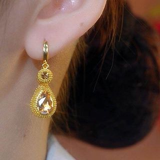 Bông Tai Hợp Kim 22 Thiết Kế Sầu Riêng Màu Vàng Sâm Panh, Phù Hợp Thời Trang Nữ
