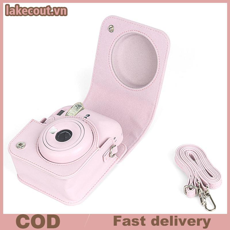 Lat 1Pc Cho Instax Mini 12 Vỏ Máy Ảnh PU Mềm Bảo Vệ Túi Trave Cho Phim Túi Máy Ảnh Có Dây Đeo Vai Linh cẩu