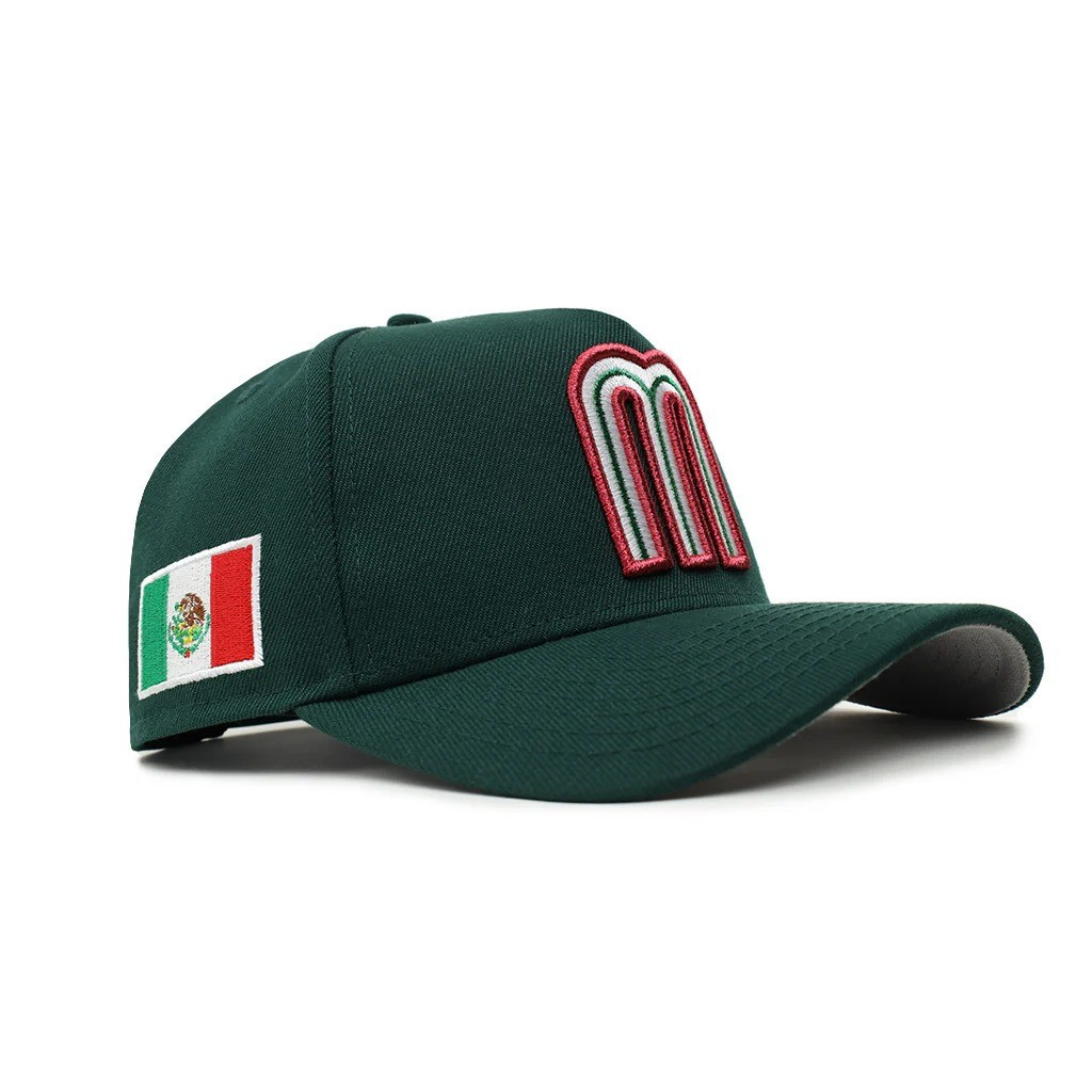 Áo snapback 9Forty A-Frame cổ điển bóng chày México, cờ México màu xanh đậm, unisex