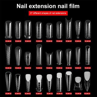 DIAPER & CORED DIY Poly Nail Gel Dạng Kép Mẹo 120 CHIẾC Qui Khuôn Nối Dài Cho Salon Phong Cách Móng Tay Nghệ Thuật Tại Nhà YTH
