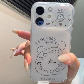 Phim Hoạt Hình Dễ Thương Gấu Báo Thức Trường Hợp Điện Thoại Cho iPhone 17 16 15 14 13 12 11 Pro Max X XR XS Max