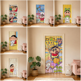 Rèm phân vùng họa tiết hoạt hình, Rèm Polyester in một mặt Crayon Shin-chan, Thích hợp cho phòng ngủ, nhà bếp và phòng tắm