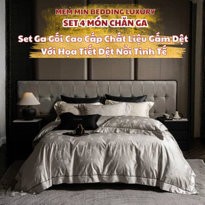 Set vỏ chăn gấm cao cấp với Thiết kế tân cổ điển: Hoa văn thanh thoát, màu sắc trang nhã Memminbedding luxury