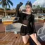 LUImo Bộ 3 Áo Đi Biển Chất Liệu Dệt Kim Mỏng, Chống Nắng Cho Mùa Hè