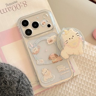 [Sheren] Ốp điện thoại mềm hình mèo dễ thương thích hợp cho i17 16 15 14 13 12 11 pro max Vỏ bảo vệ chống sốc