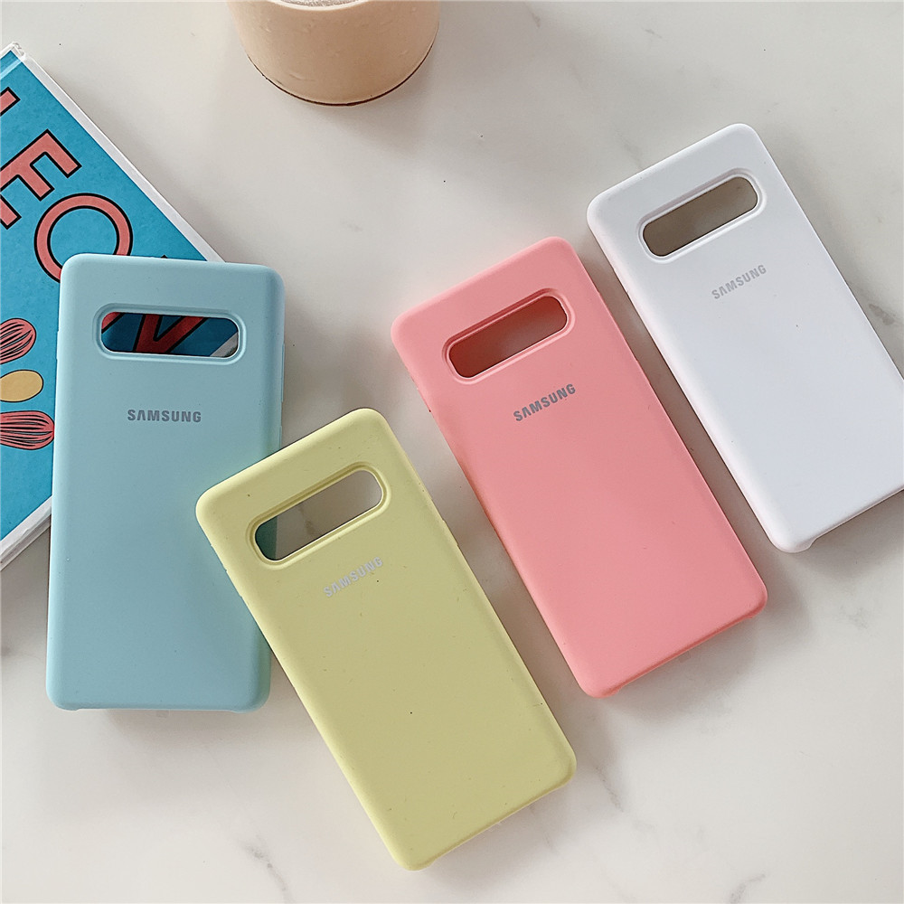 Ốp điện thoại Samsung S10 Vỏ silicon lỏng cho Galaxy S10E S10 + S 10 S10Plus Vỏ bảo vệ chống sốc lưng mỏng mềm có hộp