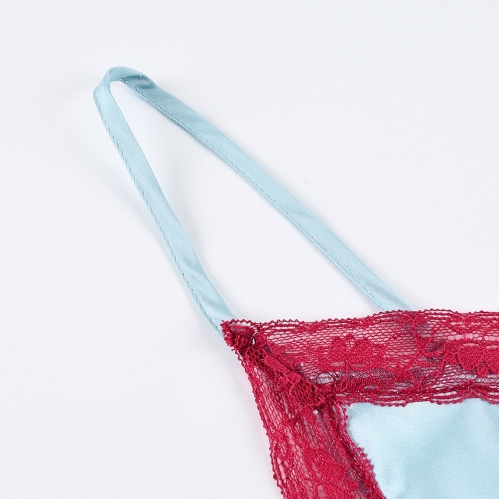 Áo hai dây hở lưng FEDAOG, Ren Viền Cổ chữ V sâu Dây đeo Spaghetti, Áo thun lụa Satin dây thời trang nữ mùa hè