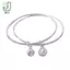 Vòng tay Fu Bell hai lớp màu bạc, mặt dây chuyền thanh lịch - Thời trang và quyến rũ
