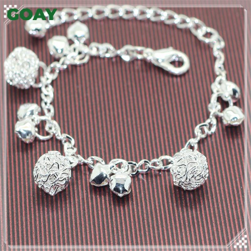 Vòng tay mặt hạt chuông mạ bạc thời trang - Quà tặng xinh xắn dành cho nữ và bé gái