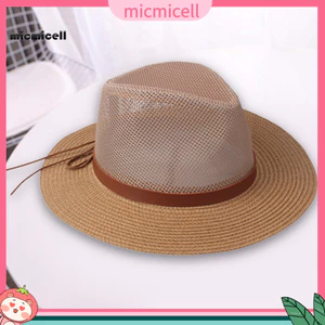 Mũ cao bồi người lớn với dây rút điều chỉnh và lỗ thông hơi, bảo vệ khỏi nắng